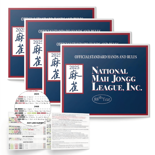 2025 National Mah Jongg  Card 4pcs